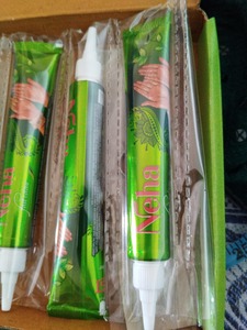 Pâte de henné instantanée rouge foncé à base de plantes Arjav Neha pour tatouage Mehendi (10 tubes par boîte) - Product Image 5