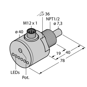 Brand new and original <strong>TURCK</strong> Flow <strong>Sensors</strong> FCS-N1/2A4-AP8X-H1141 FCS-G1/2A4-AP8X-H1141 - Product Image 1