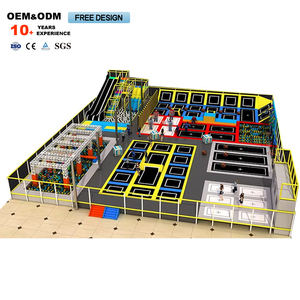 สวนสนุกแทรมโพลีนในร่มขนาดใหญ่พร้อมสไลเดอร์และสระบอลสำหรับเด็ก - Product Image 6