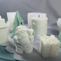 YS 3D Weihnachts baum Weihnachts mann Kerzen formen Handwerk Silikon form Kuchen Dekoration Herstellung Kerze DIY handgemachte Seife Lotion Bar
