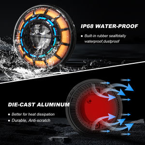 LOYO 7 pulgadas 60 W/pcs RGB LED faros H6024 faro con DRL señal de giro haz Alto y Bajo para Jeep Wrangler JK JKU TJ LJ CJ - Product Image 5