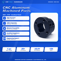 Composants en aluminium en gros, alliage 5052 6082, anodisés noirs, tolérance de 0,01 mm, pour connecteur de borne de recharge EV, châssis de robot AGV