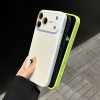 Coque de téléphone antichoc AG avec grande fenêtre pour iPhone 17 Pro, 17 Air, 17, et coque de protection antichute pour iPhone 16, 15, 14, 13 avec film de protection d'objectif