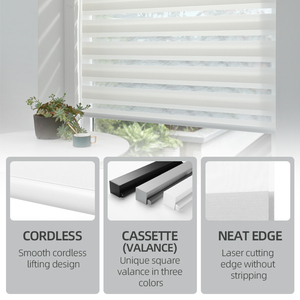 Persianas Zebra Inalámbricas Coloridas ZSTARR, Tela Impermeable con Sistema de Seguridad, Ideales <span class=keywords><strong>para</strong></span> Niños y Mascotas, <span class=keywords><strong>para</strong></span> Decoración de Ventanas de Sala de Estar - Product Image 3