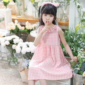 Robe pour filles 2024 Nouvelle collection été style bébé crêpe bulle col poupée princesse style occidental doux polyester coupe trapèze - Product Image 4