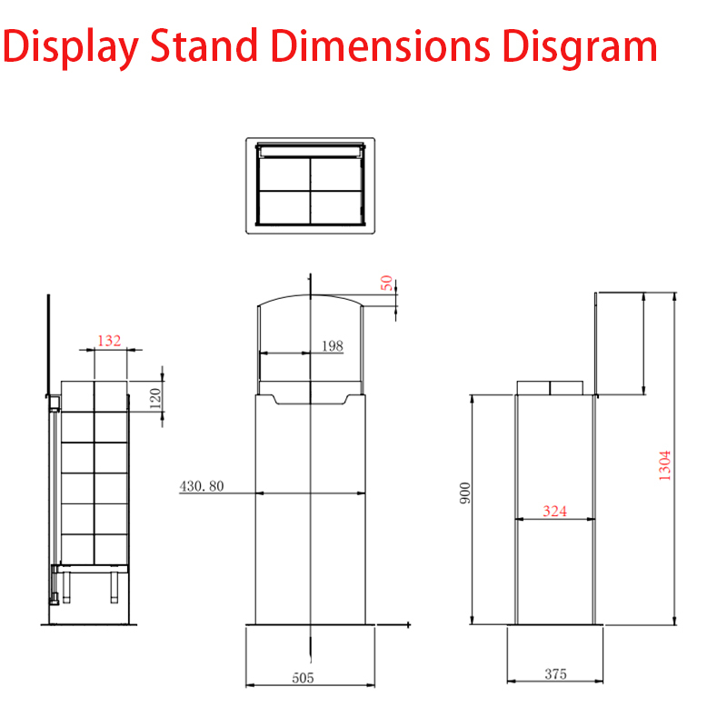 Custom Square Metal Automatic Lifting and Lowering Beverage Display Racks for Supermarket & Retail Shop — view 3
