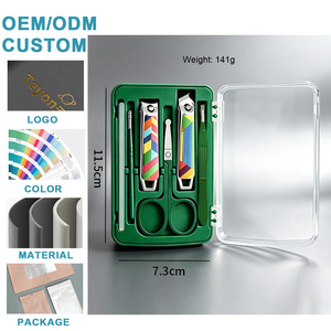 Juego de Herramientas <span class=keywords><strong>para</strong></span> el Cuidado de las <span class=keywords><strong>Uñas</strong></span> con Diseño Ecológico de Arcoíris con Impresión UV, Juego de Cortaúñas 6 en 1 de Acero Inoxidable Duradero con Caja de Regalo - Product Image 2