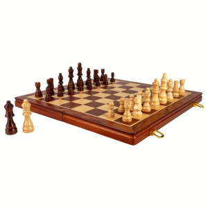 Juego de <span class=keywords><strong>Ajedrez</strong></span> Magnético de Lujo, Hecho a Mano, Ecológico, Duradero, con Tablero de <span class=keywords><strong>Madera</strong></span> Plegable y Portátil, Diseño 2026, Color Rojo Rosa - Product Image 3