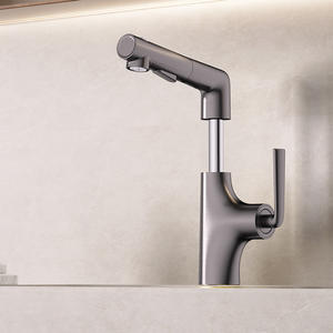 Grifo Telescópico Extraíble de Cobre, Monomando, Montado en el Encimera, con Válvula de Cerámica para Lavabo - Product Image 2