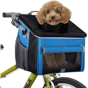 Penjualan terlaris 2023 desain baru lembut selvedge bernapas pembawa hewan peliharaan sepeda keranjang pembawa tas Travel ransel anjing untuk kucing - Product Image 1