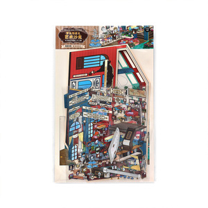 4 autocollants par paquet, Offre spéciale du <span class=keywords><strong>jour</strong></span> : Série Trente-trois, autocollants miniatures 2.5D, paysages, autocollants créatifs, jouets <span class=keywords><strong>de</strong></span> puzzle pour carnet - Product Image 5