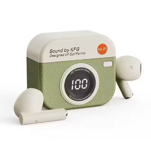 Audífonos Inalámbricos TWS Q86 con Forma de Cámara Vintage, Pantalla LED Digital de Energía, BT 6.0, <span class=keywords><strong>Auriculares</strong></span> Estéreo HiFi - Product Image 2
