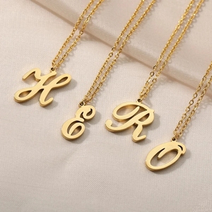 Collar con cadena de eslabones para mujer, joyería con iniciales a la moda, letras personalizadas, 26 - Product Image 2