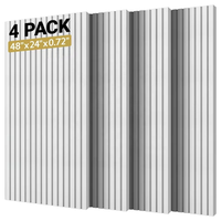 Panneaux acoustiques en feutre gris auto-adhésifs, design moderne, lot de 4, pour l'insonorisation des murs et l'absorption de l'écho, pour la maison et la salle de sport