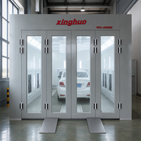 Cabines de peinture automobiles au gaz naturel 24 kW robustes à prix de gros 80 ° Cabine de peinture au four certifiée CE avec station d'éclairage 1000 lux