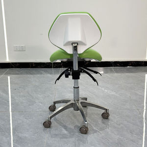Sincoo Light Green Leather Salon <b>Stool</b> <b>Height</b> <b>Adjustable</b> 360 Degree Swivel Spa Nail Salon Barber Chair Customizable Color - Product Image 4