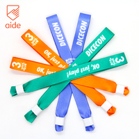 Bracelets en tissu personnalisés avec logo imprimé par sublimation pour festival, avec fermoir – Offre spéciale