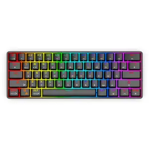 RGB多色键帽机械电玩ou说DK68 DK61键盘彩虹背光机械开关电脑键盘
