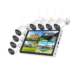 3MP 4ch 8ch Security System Wifi Nvr Kit Outdoor 10.1-inch Screen Wireless Camera System 2024 Hot Sale