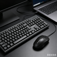 Ensemble clavier et souris USB filaire rétroéclairé LED, 104 touches, 1200 DPI, étanche, ultra-fin, anti-chute pour ordinateurs de bureau - En stock