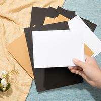 Carte de vœux pliante en papier, marque Huicai, kraft noir et blanc, double pliage, cartes d'invitation, impression couleur personnalisée pour mariage