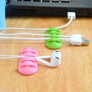 Organizador de Cables <span class=keywords><strong>para</strong></span> Auriculares, Enrollador de Cables, Almacenamiento de Cables, Soporte de Silicona <span class=keywords><strong>para</strong></span> Cargador, Organizador de Escritorio, Clips de Fijación - Product Image 2