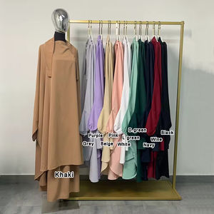 2025 Высококачественная джилбаба скромная Нида никаб химар Абая мусульманская исламская одежда бабочка молитва Абая набор из двух предметов джилбаба - Product Image 6