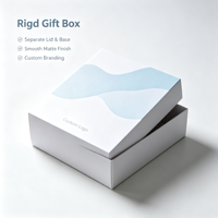 Boîte cadeau rigide blanche sur mesure, acceptation des commandes d'échantillons, boîte rigide recyclable pour l'emballage de produits de luxe