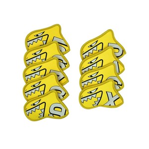 Couvre-tête de club de golf coloré en forme de requin, imprimé dessin animé, matériau tissé durable, unisexe - Product Image 5