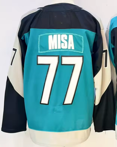 Herren San Jose 71 Macklin Celebrini 9 Logan Couture Großhandel Top-Qualität US-Amerika Genähte Sport-Eishockey-Trikots - Product Image 2