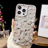 Étui de téléphone portable personnalisé transparent électro-plaqué pour iPhone 12 13 14 15 16 18 Pro Max
