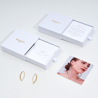 Personnalisé Imprimé Accessoires Bijoux Cadeau Boîte Tiroir Collier Boucle D'oreille Bracelet Anneau Boîte À Bijoux Emballage