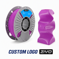 Filamen PETG Ungu Kustom 1.75mm 1KG Pabrik OEM Grosir Printer 3D Massal 20 Warna Pilihan Kustom Tahan Bahan Kimia Cina