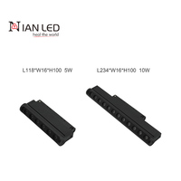 Système magnétique de plafond noir et blanc DC48V, rail invisible pour éclairage LED COB, lumière sur rail à couleur réglable pour hôtel