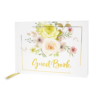 Livre d'or personnalisé en gros pour mariage et fête, avec dorure à chaud, carnet de planification et journal de mariage pour signatures