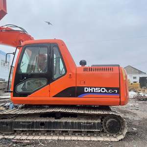 Excavatrice sur chenilles Doosan Dx150 de 15 tonnes, modèle 2021, avec moteur et boîte de vitesses importés, pompe à roulement PLC, peinture d'origine, en vente - Product Image 1