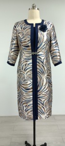 5XL High Quality African Elegant Brocade Long <b>Jacket</b> Suit for Women Plus size Dress Dashiki Ladies - Product Image 5