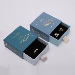 <b>Jewelry</b> Set <b>Box</b> Luxury Custom <b>Jewelry</b> Gift Packaging Rigid Drawer <b>Box</b> Velvet Insert Foil Stamping Custom Logo Wholesale - Product Image 3