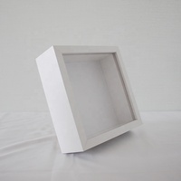 Cadre de présentation de spécimens végétaux à faire soi-même, boîte à ombre carrée de 2 pouces de profondeur, blanc noir, 4 couleurs de cadre, cadre de boîte à ombre 10x10