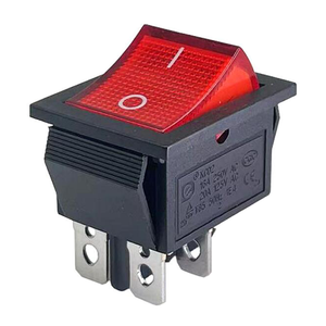 สวิตช์โยก 8 ขา 16A 250V AC 20A 125V AC ไฟแสดงสถานะสีแดง สวิตช์เปิด-ปิด สำหรับอุปกรณ์ไฟฟ้า - Product Image 1