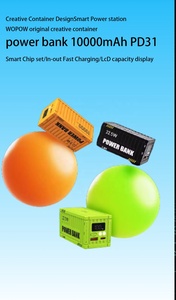 WOPOW PD31 22,5 W PD <span class=keywords><strong>hiper</strong></span> bancos de energía 10000mAh estación de energía en stock banco de energía contenedor de color negro - Product Image 3