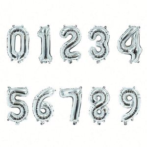 Globos de Número Metalizados de 16 Pulgadas en Varios Colores para Decoración de Fiestas, Precio al por Mayor - Product Image 6