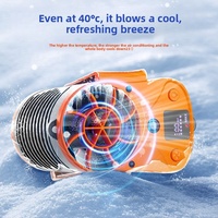 Ventilador Portátil de Cintura para Trabajos en Altas Temperaturas, Obras de Construcción al Aire Libre, Mini Aire Acondicionado Recargable Integrado