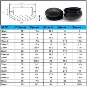 Tapones Redondos de Plástico Negro de 20 mm para Tubos/Tapas Redondas de Plástico para Extremos de Tuberías - Product Image 5