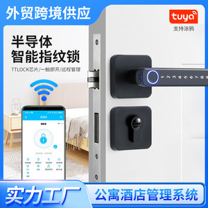 Wenxun <b>Smart</b> Fingerprint <b>Lock</b> Q029 100 Users Apartment Door <b>Lock</b> With Remote Control And Glass Door Compatibility - Product Image 5