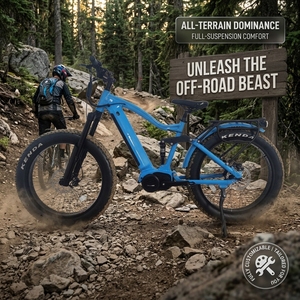 Vélo électrique tout-terrain personnalisable <span class=keywords><strong>1000W</strong></span> à <span class=keywords><strong>moteur</strong></span> central, pneus larges, 48V 17.4Ah, suspension intégrale 4 points - Product Image 5