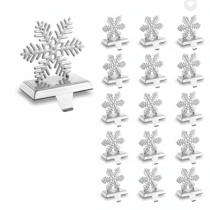 Modern <b>Christmas</b> Decorative Snowflake <b>Christmas</b> Stocking Holders Metal Snowflake Stocking Hanger for Best Sale - Product Image 1