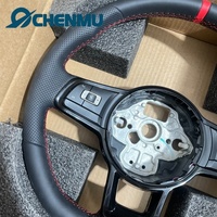 Volant en cuir intégral pour Volkswagen Golf 7 GTI Golf R MK7 pour VW Polo GTI GTD Mk5 Jetta Passat B8 Tiguan Sharan Touran