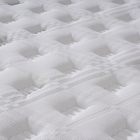 Matelas de lit à ressorts ensachés hypoallergénique écologique de qualité supérieure avec isolation de mouvement en laine et mousse Dacron pour chambre d'hôtel