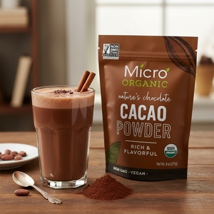 <span class=keywords><strong>Cacao</strong></span> en Polvo Orgánico Sin Azúcar, Sabor Intenso a Chocolate Negro, Perfecto para Hornear, Smoothies y Chocolate Caliente - Product Image 2